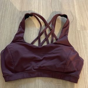 Maroon lululemon sports bra!